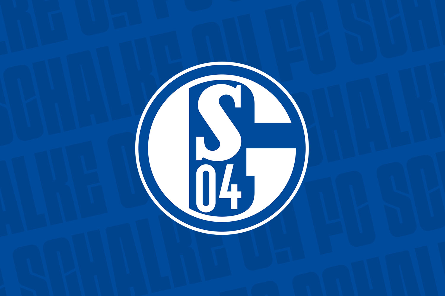 FC Schalke 04 Logo auf blauen Hintergrund