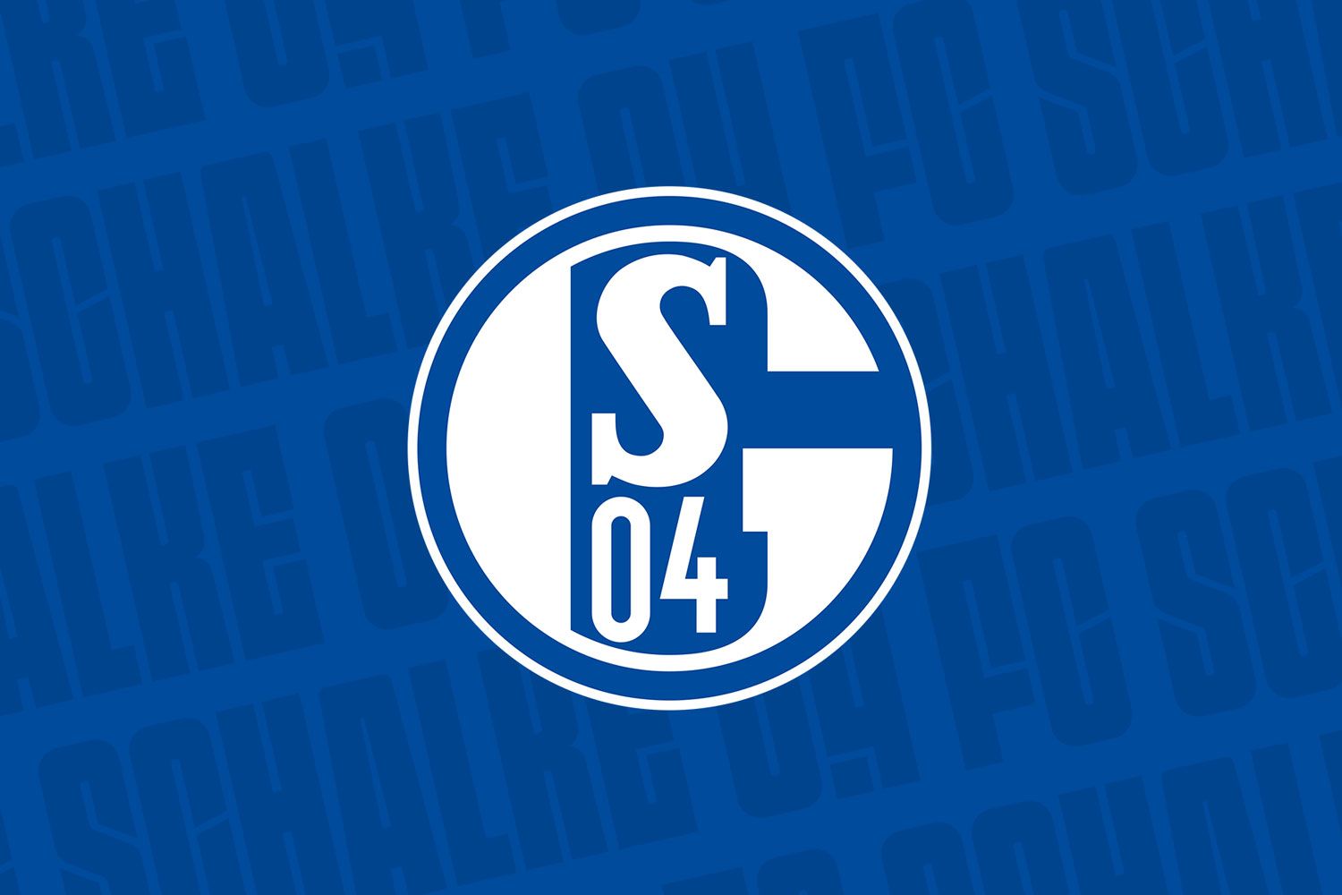 FC Schalke 04 Logo auf blauen Hintergrund